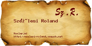 Szélesi Roland névjegykártya