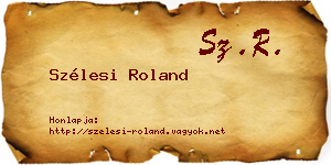 Szélesi Roland névjegykártya