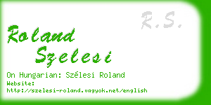 roland szelesi business card
