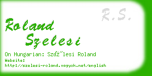 roland szelesi business card